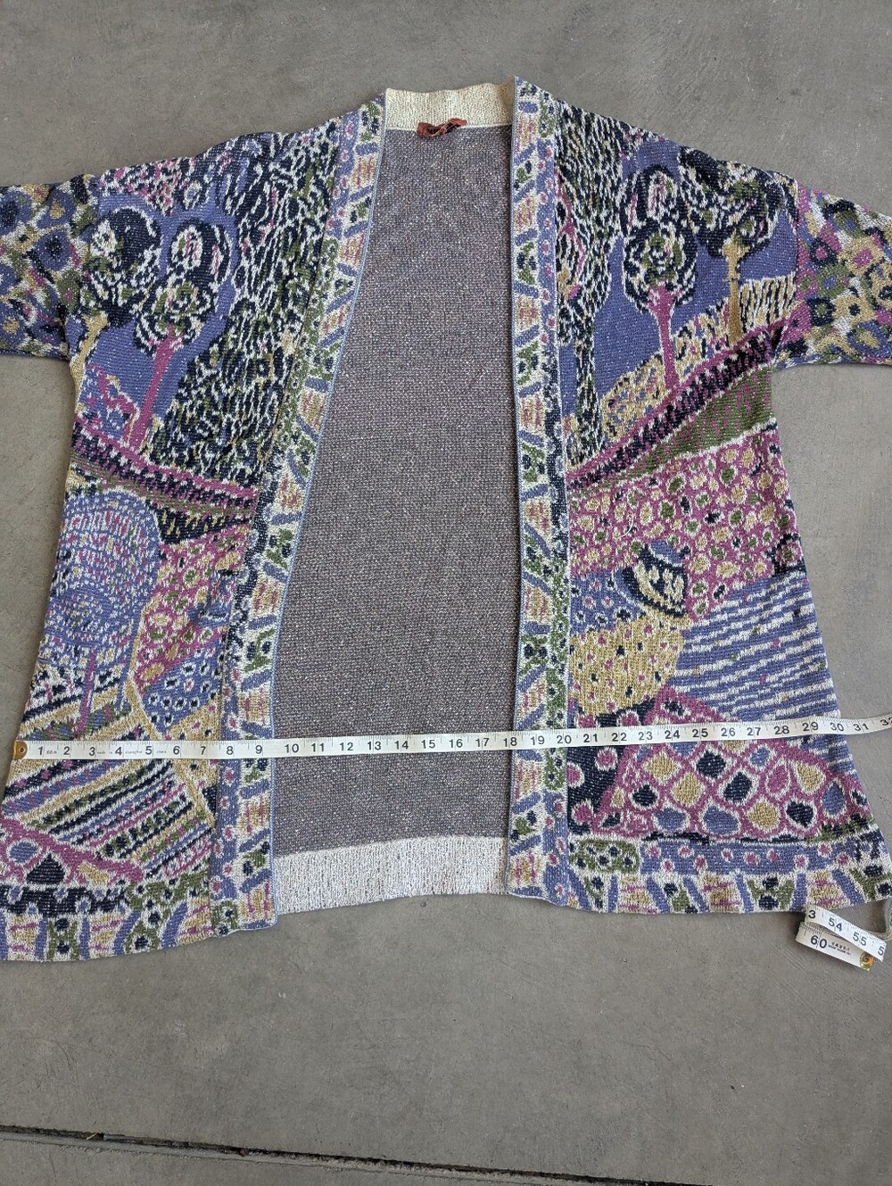 Amazing Vintage Missoni Open Cardigan Floral Figurative 44 - Picture 3 of 16